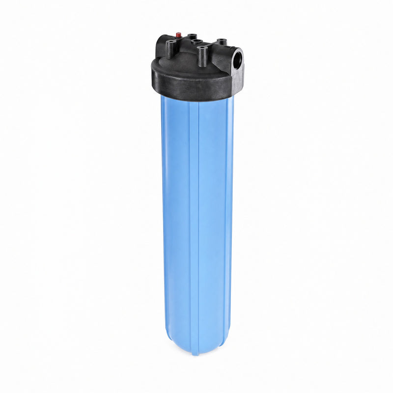20 inch Big Blue carbon filter kit with genuine Pentair Pentek housing and GAC granular activated carbon cartridge for chlorine, taste and odor reduction, sold by Mid Atlantic Water