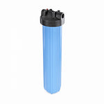 20 inch Big Blue iron reduction filter kit with genuine Pentair Pentek housing and RFFE20-BB radial flow iron reduction cartridge for dissolved iron polishing, sold by Mid Atlantic Water