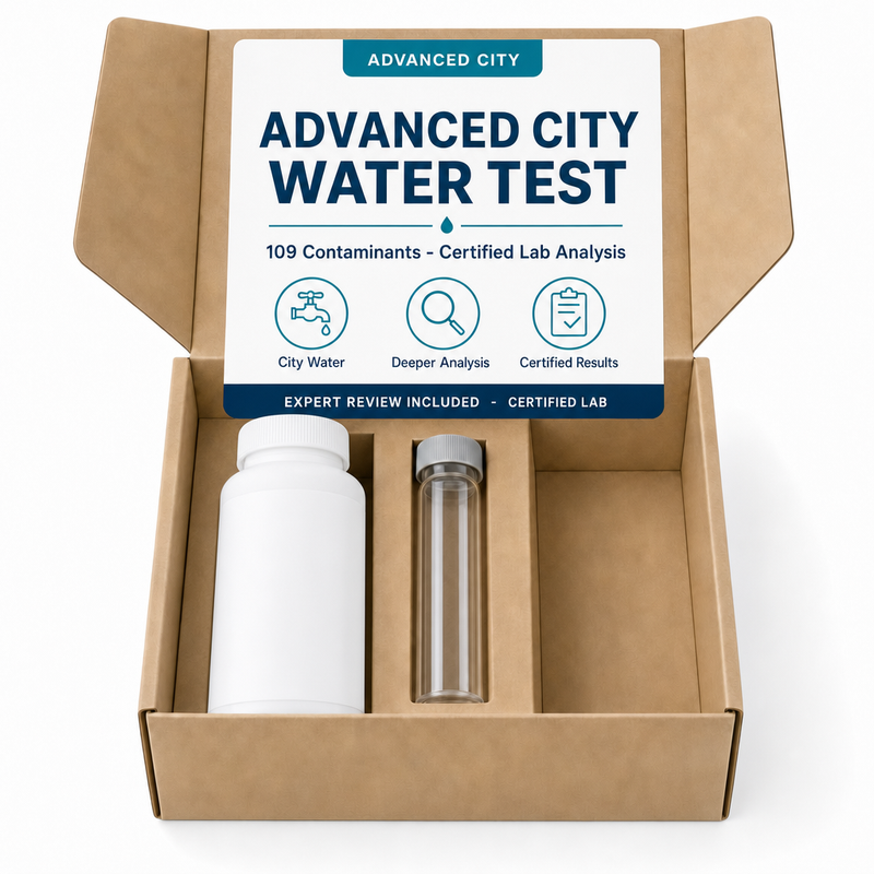 Advanced City Water Test kit - 109 Contaminants - Certified Lab Analysis
