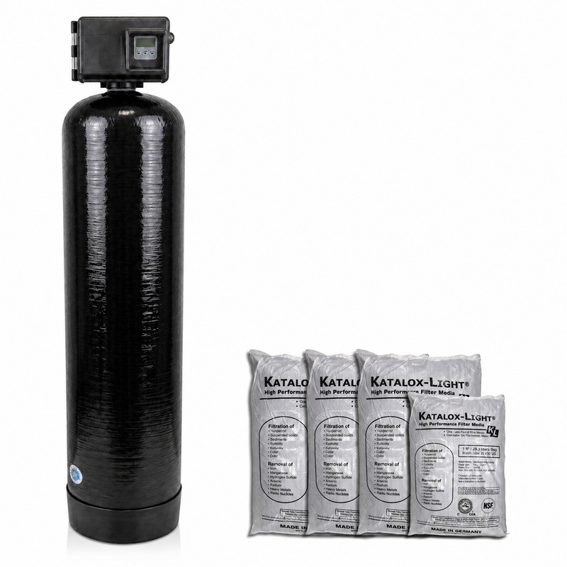 Fleck 2510AIO 3.5 cubic foot iron and sulfur filter with Katalox Light media