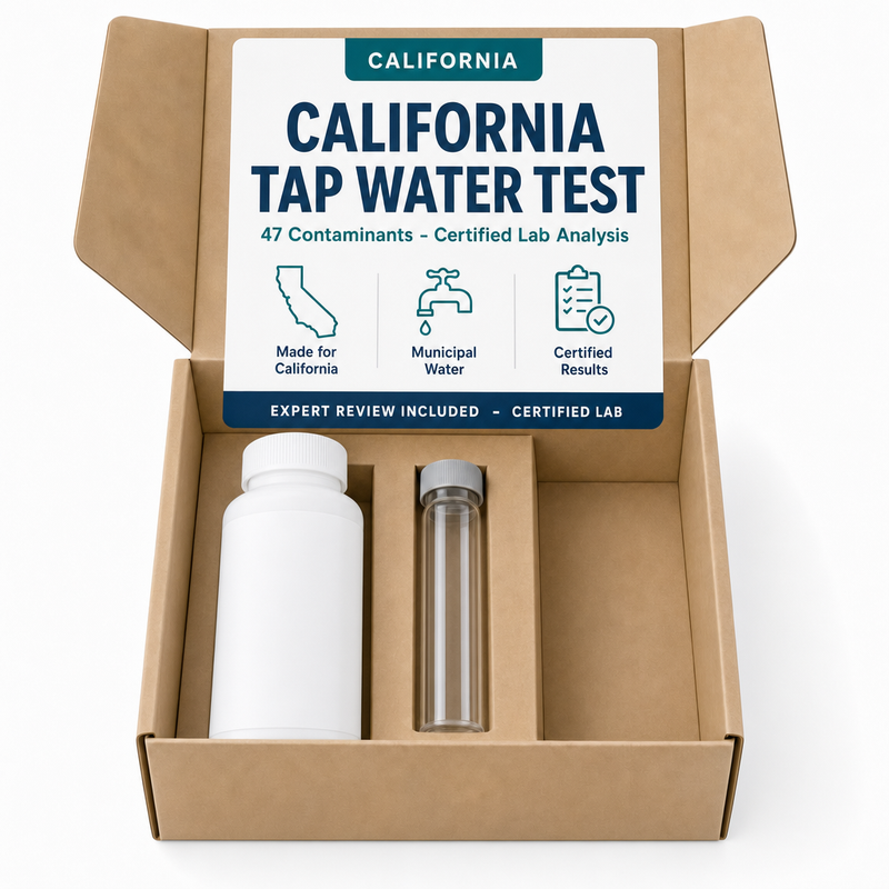 California Tap Water Test kit - 47 Contaminants - Certified Lab Analysis