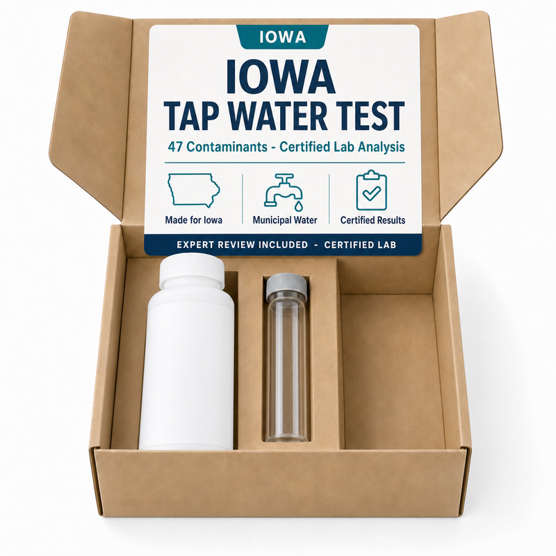 Iowa Tap Water Test kit - 47 Contaminants - Certified Lab Analysis