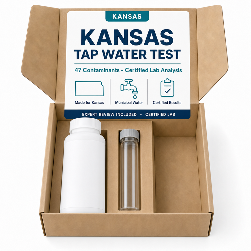 Kansas Tap Water Test kit - 47 Contaminants - Certified Lab Analysis