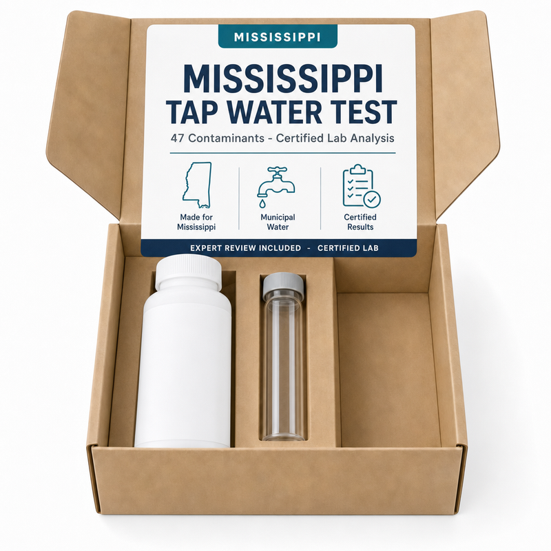 Mississippi Tap Water Test kit - 47 Contaminants - Certified Lab Analysis