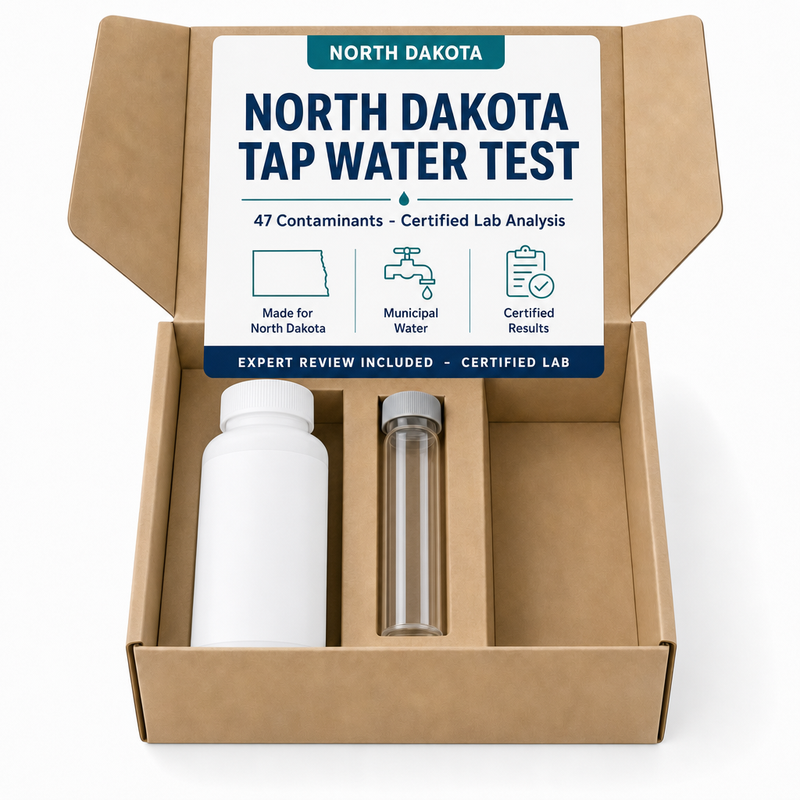 North Dakota Tap Water Test kit - 47 Contaminants - Certified Lab Analysis
