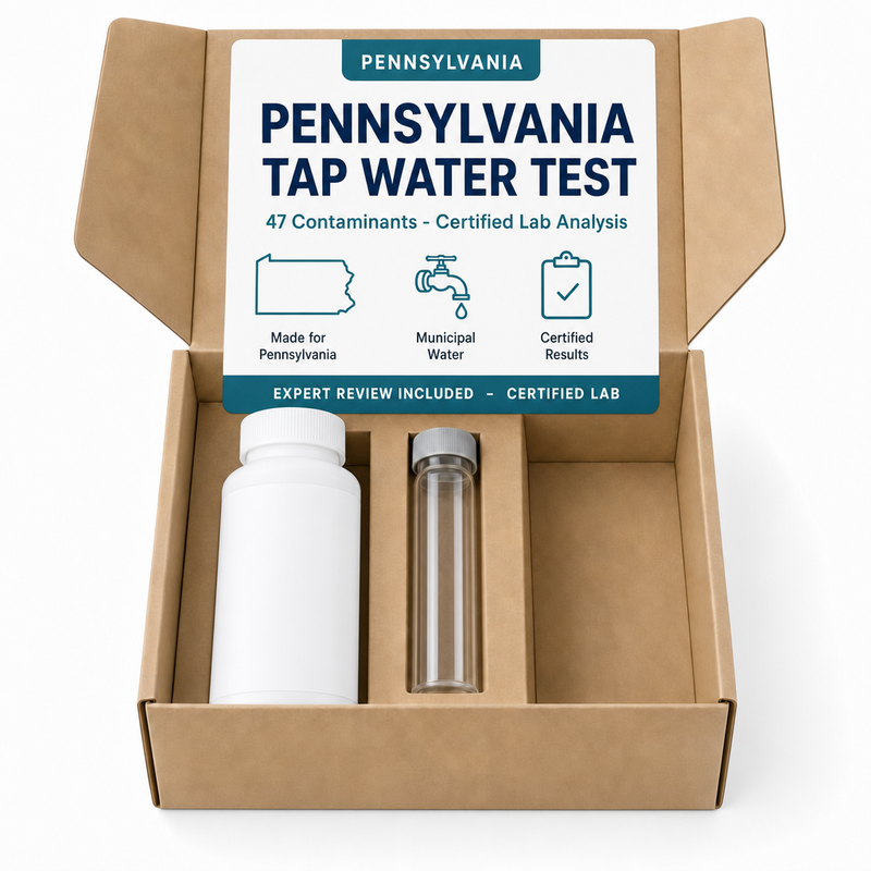 Pennsylvania Tap Water Test kit - 47 Contaminants - Certified Lab Analysis