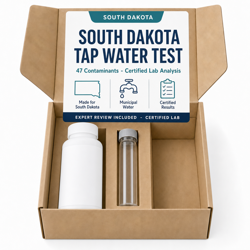 South Dakota Tap Water Test kit - 47 Contaminants - Certified Lab Analysis