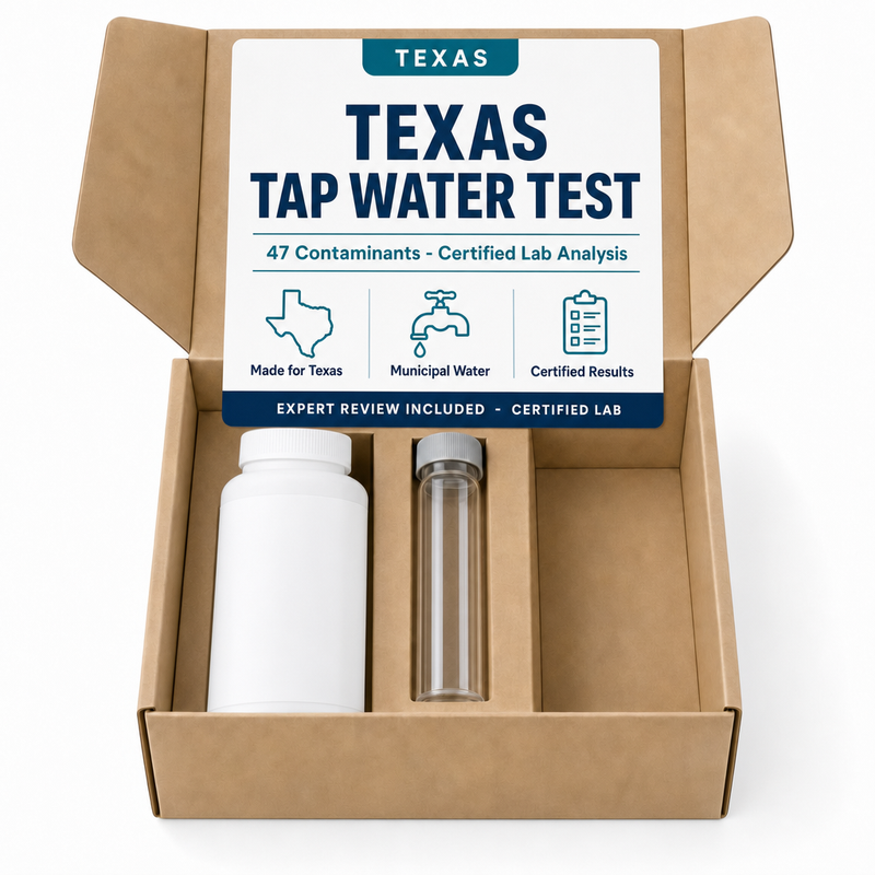 Texas Tap Water Test kit - 47 Contaminants - Certified Lab Analysis