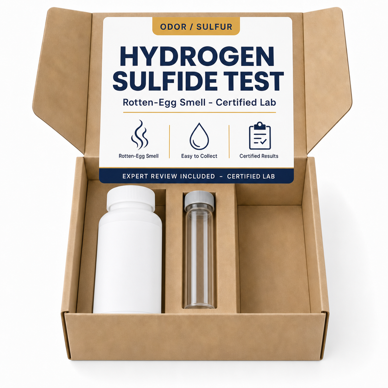 Hydrogen Sulfide Test kit - Rotten-Egg Smell - Certified Lab