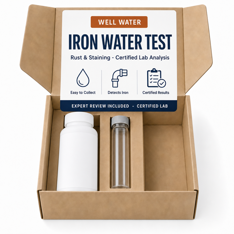 Iron Water Test kit - Rust & Staining - Certified Lab Analysis
