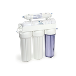 MAW-50 Reverse Osmosis System, 5-stage 50 GPD under-sink RO with twin carbon block pre-filters, 3.2 gallon NSF-approved storage tank, and chrome lead-free faucet