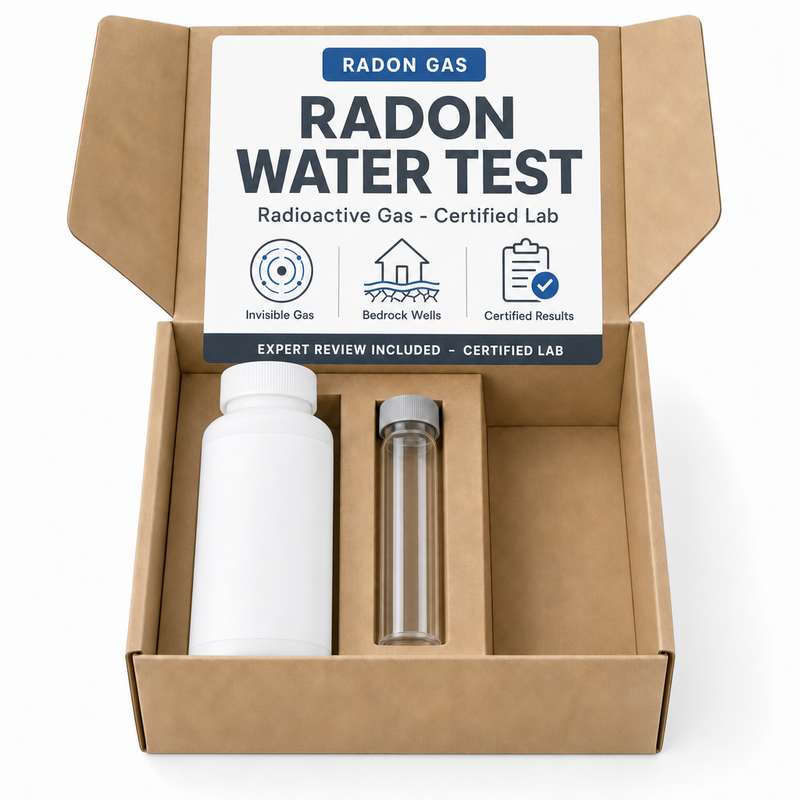 Radon Water Test kit - Radioactive Gas - Certified Lab