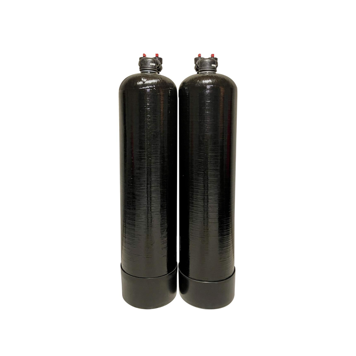 Clack non-backwashing 2.5 cubic foot Centaur carbon tank and 2.5 cubic foot salt-free conditioner two-tank system