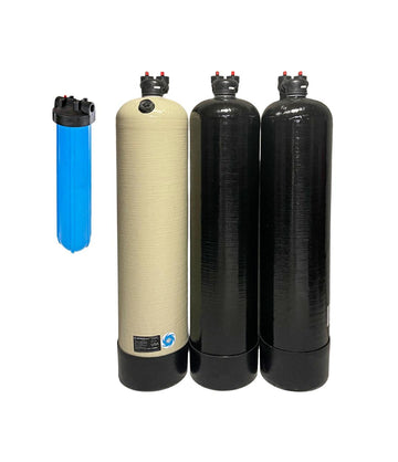 Whole home well water filtration package