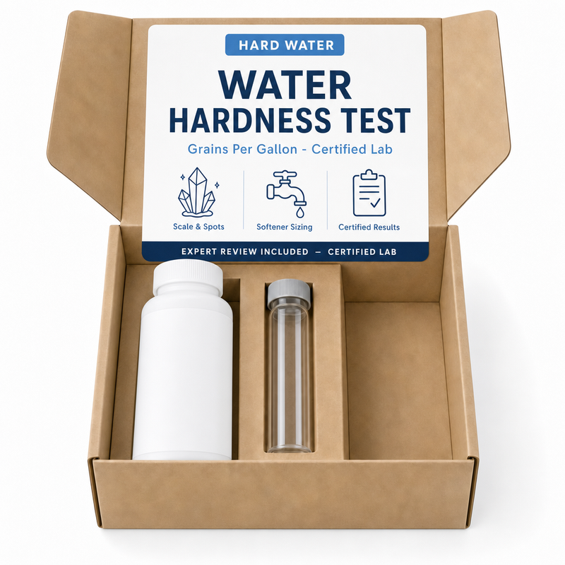 Water Hardness Test kit - Grains Per Gallon - Certified Lab