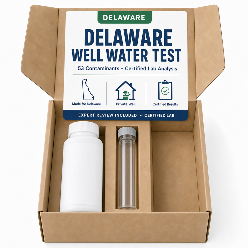 Delaware Well Water Test kit - 53 Contaminants - Certified Lab Analysis