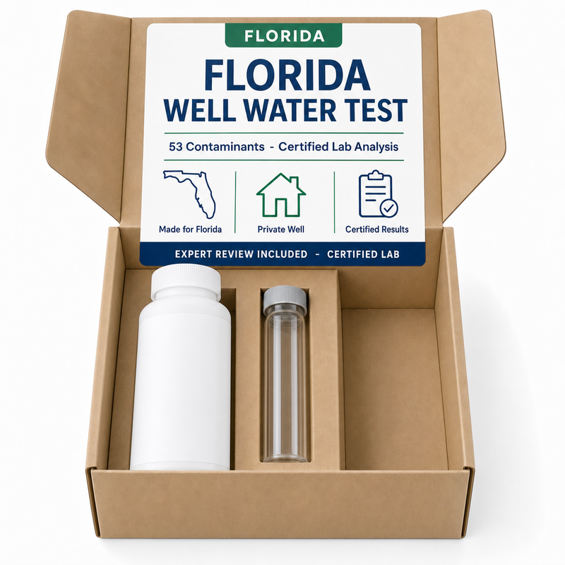 Florida Well Water Test kit - 53 Contaminants - Certified Lab Analysis