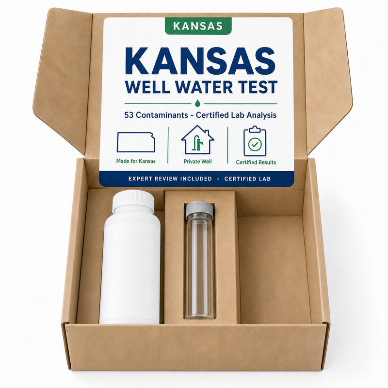 Kansas Well Water Test kit - 53 Contaminants - Certified Lab Analysis