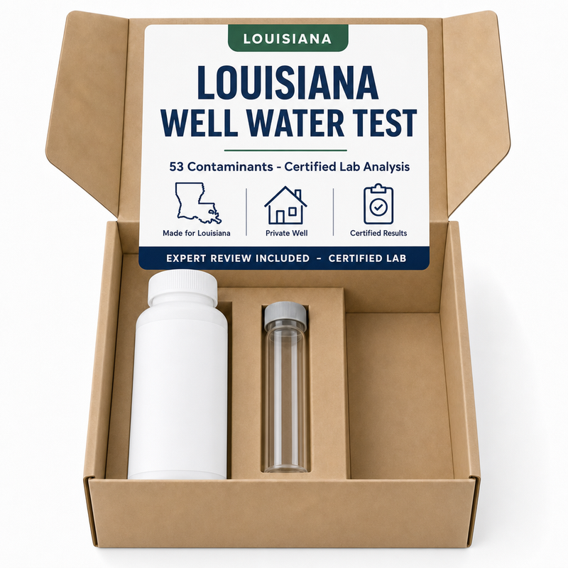Louisiana Well Water Test kit - 53 Contaminants - Certified Lab Analysis