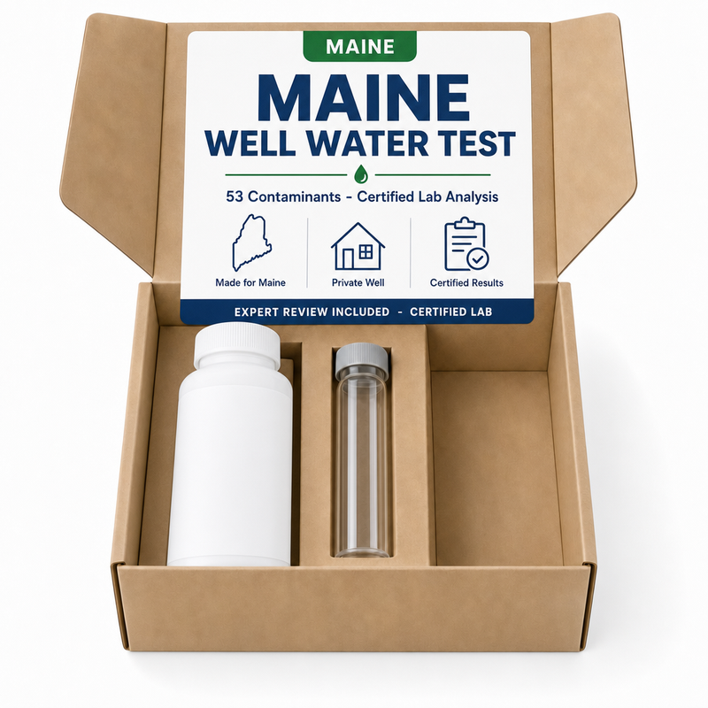 Maine Well Water Test kit - 53 Contaminants - Certified Lab Analysis