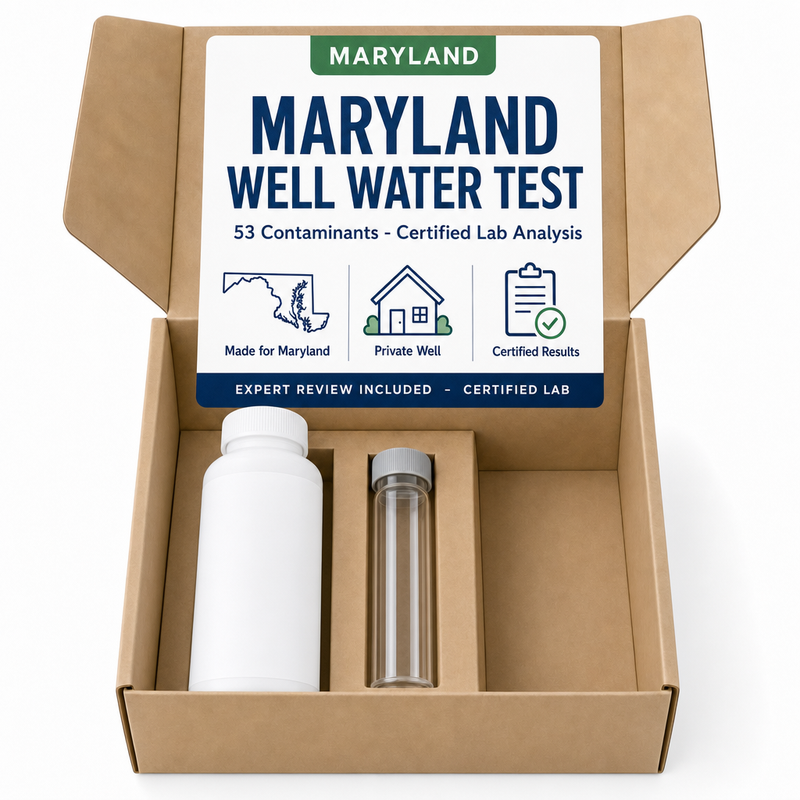 Maryland Well Water Test kit - 53 Contaminants - Certified Lab Analysis