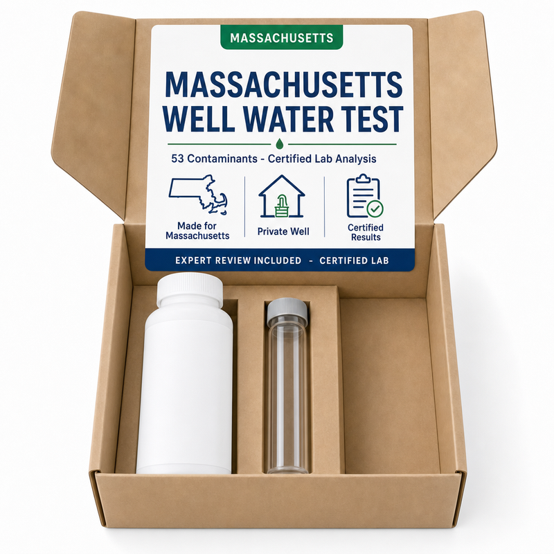 Massachusetts Well Water Test kit - 53 Contaminants - Certified Lab Analysis