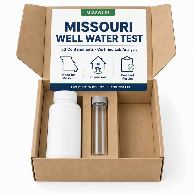 Missouri Well Water Test kit - 53 Contaminants - Certified Lab Analysis