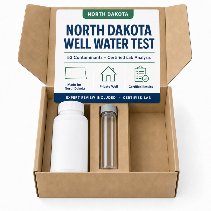 North Dakota Well Water Test kit - 53 Contaminants - Certified Lab Analysis