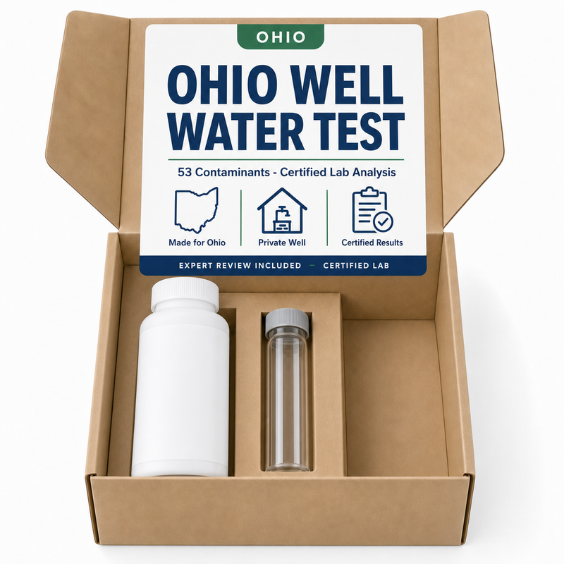 Ohio Well Water Test kit - 53 Contaminants - Certified Lab Analysis