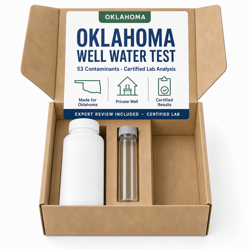 Oklahoma Well Water Test kit - 53 Contaminants - Certified Lab Analysis