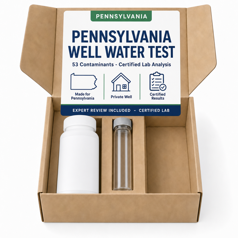 Pennsylvania Well Water Test kit - 53 Contaminants - Certified Lab Analysis