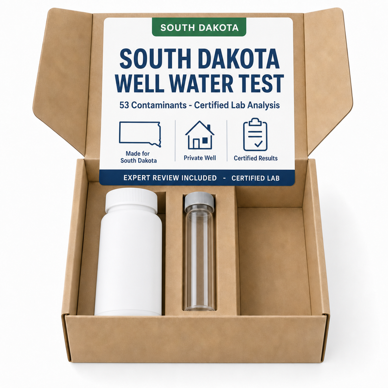 South Dakota Well Water Test kit - 53 Contaminants - Certified Lab Analysis