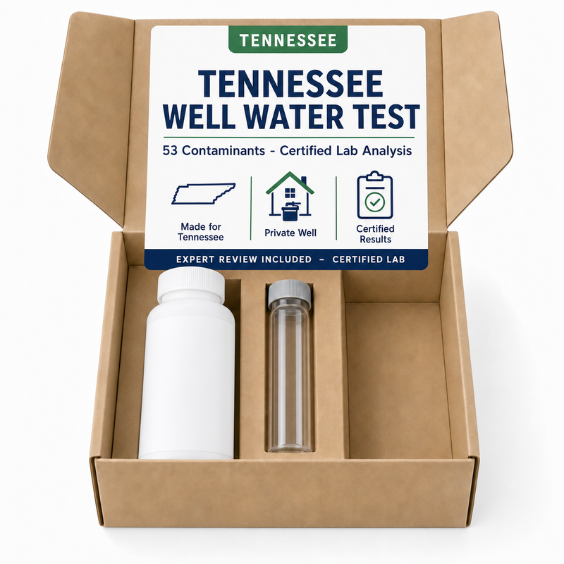 Tennessee Well Water Test kit - 53 Contaminants - Certified Lab Analysis