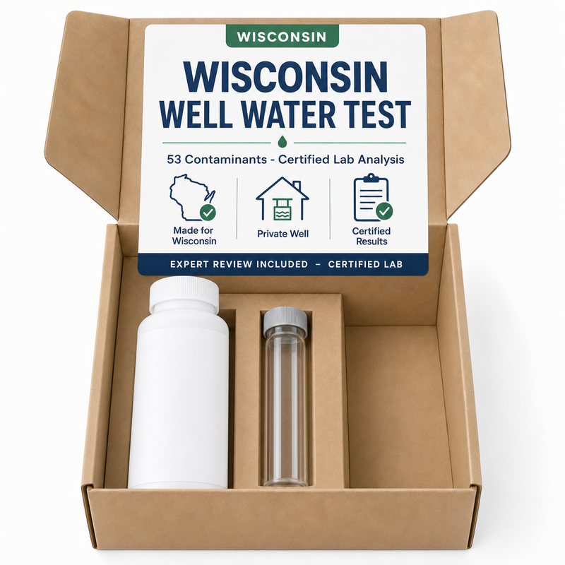 Wisconsin Well Water Test kit - 53 Contaminants - Certified Lab Analysis