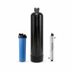 Water Sanitizer for Well Water: 3-stage UV disinfection system with sediment pre-filter, whole-house carbon filter, and Viqua VH410 UV sterilizer