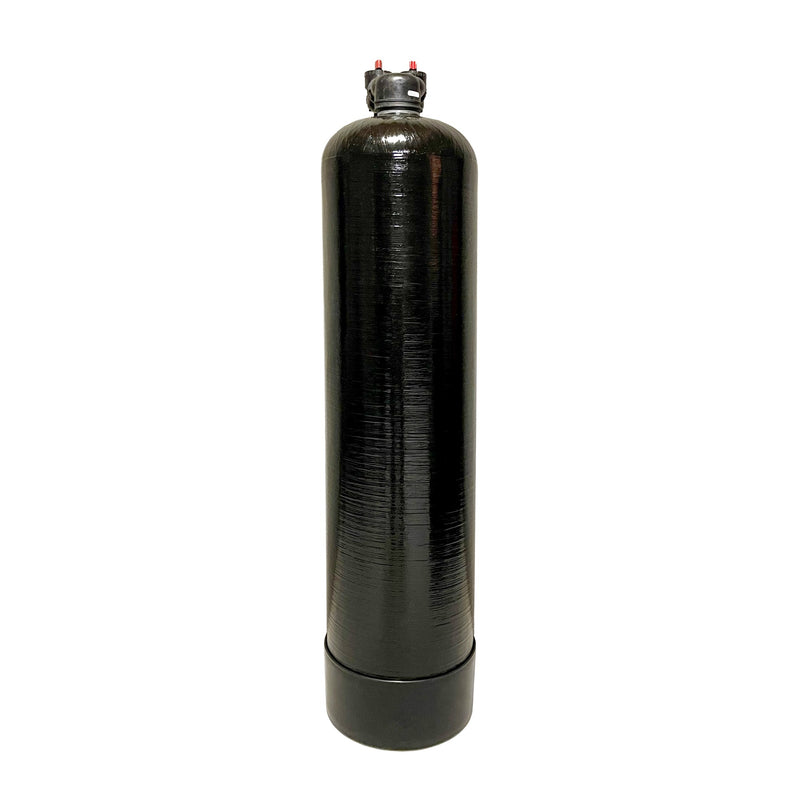 Whole house non-backwashing arsenic filter, 12 inch by 52 inch Vortech mineral tank with 2 cubic feet of WQA Gold Seal arsenic-selective ion exchange resin and a Clack C1190 in-out head with bypass valve, no electricity or drain line required, sold by Mid Atlantic Water
