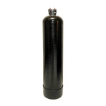 Whole house non-backwashing arsenic removal system: 12 inch black Vortech mineral tank with Clack C1190 in/out service head and 2 cubic feet of arsenic-selective ion exchange resin, no salt, no drain, no electricity, sold by Mid Atlantic Water