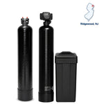 Ridgewood NJ whole house water filter and softener system: catalytic carbon filter and Fleck 5600SXT softener, built for Ridgewood's municipal water supply, sold by Mid Atlantic Water