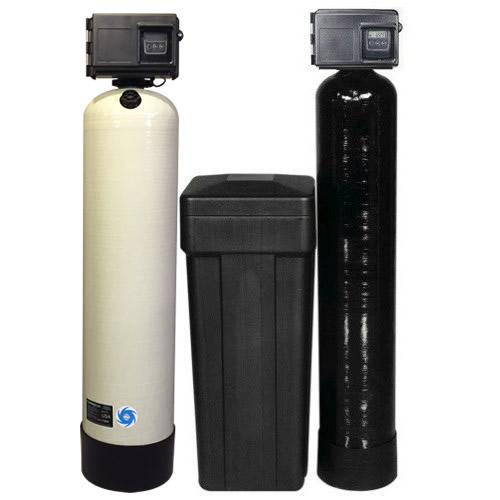Fleck 2510SXT Whole House Carbon Filter & Fleck 2510SXT Deluxe Water Softener